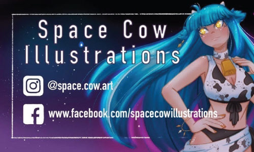 Space Cow Illustrations